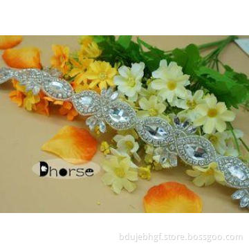 OEM Bling Bling Crystal Handmade Rhinestone Beaded Trim For